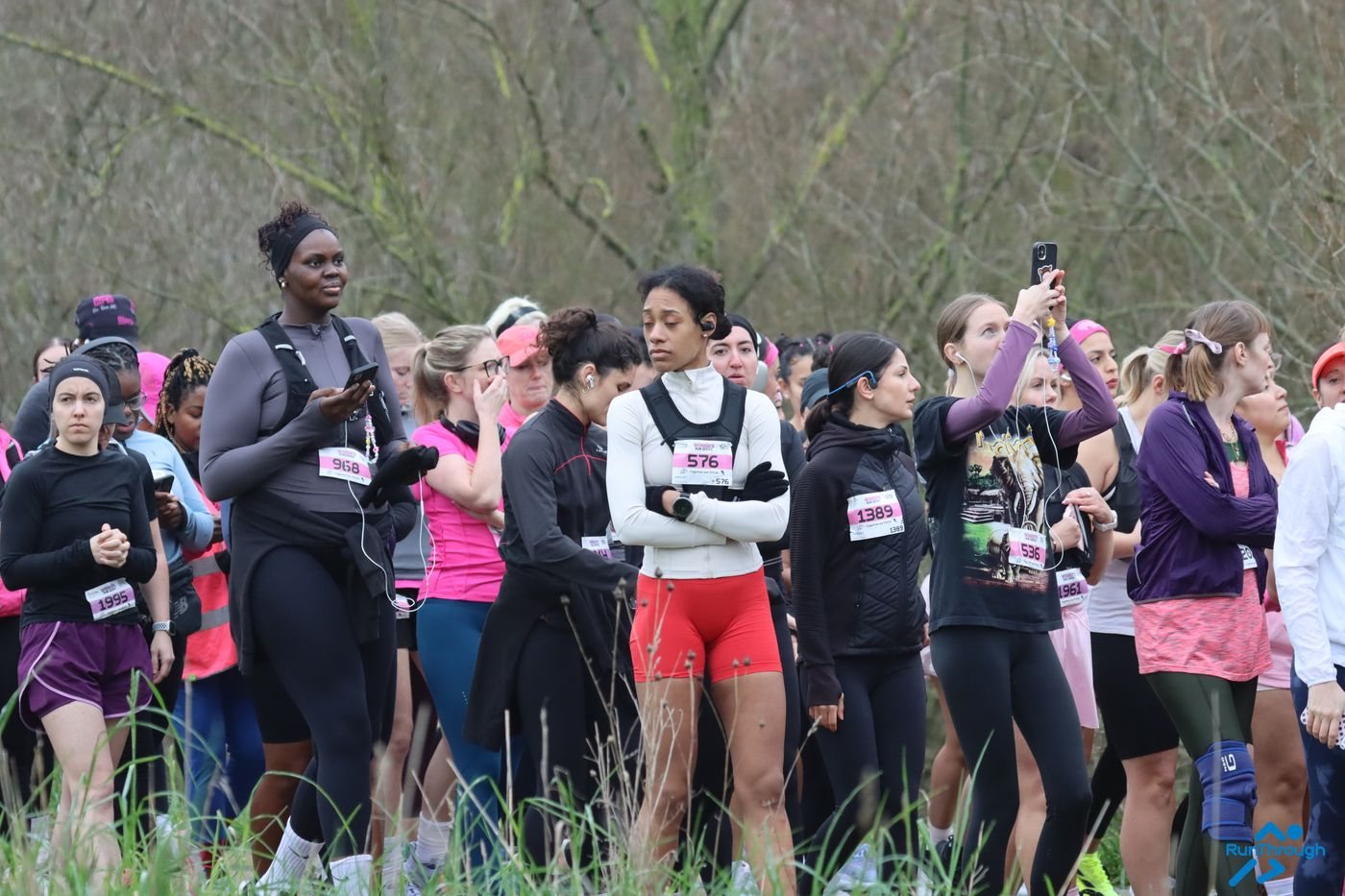 Runners lined up before the start at Queen Elizabeth Olympic Park